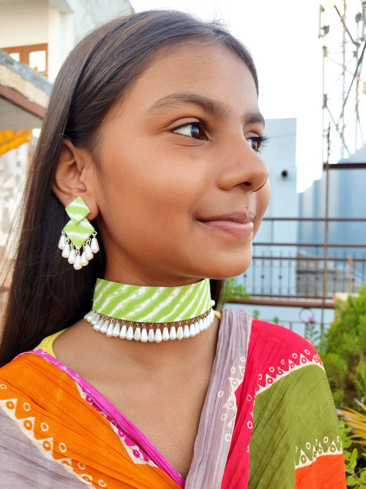 Bandhej choker set